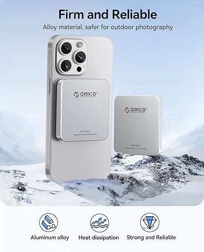 Miniatura 7 de ORICO SSD externo magnético de 1 TB, aleación de aluminio, hasta 2000 MBs, 4K 120 Hz ProRes HDR Record and Store, unidad de estado sólido externa,