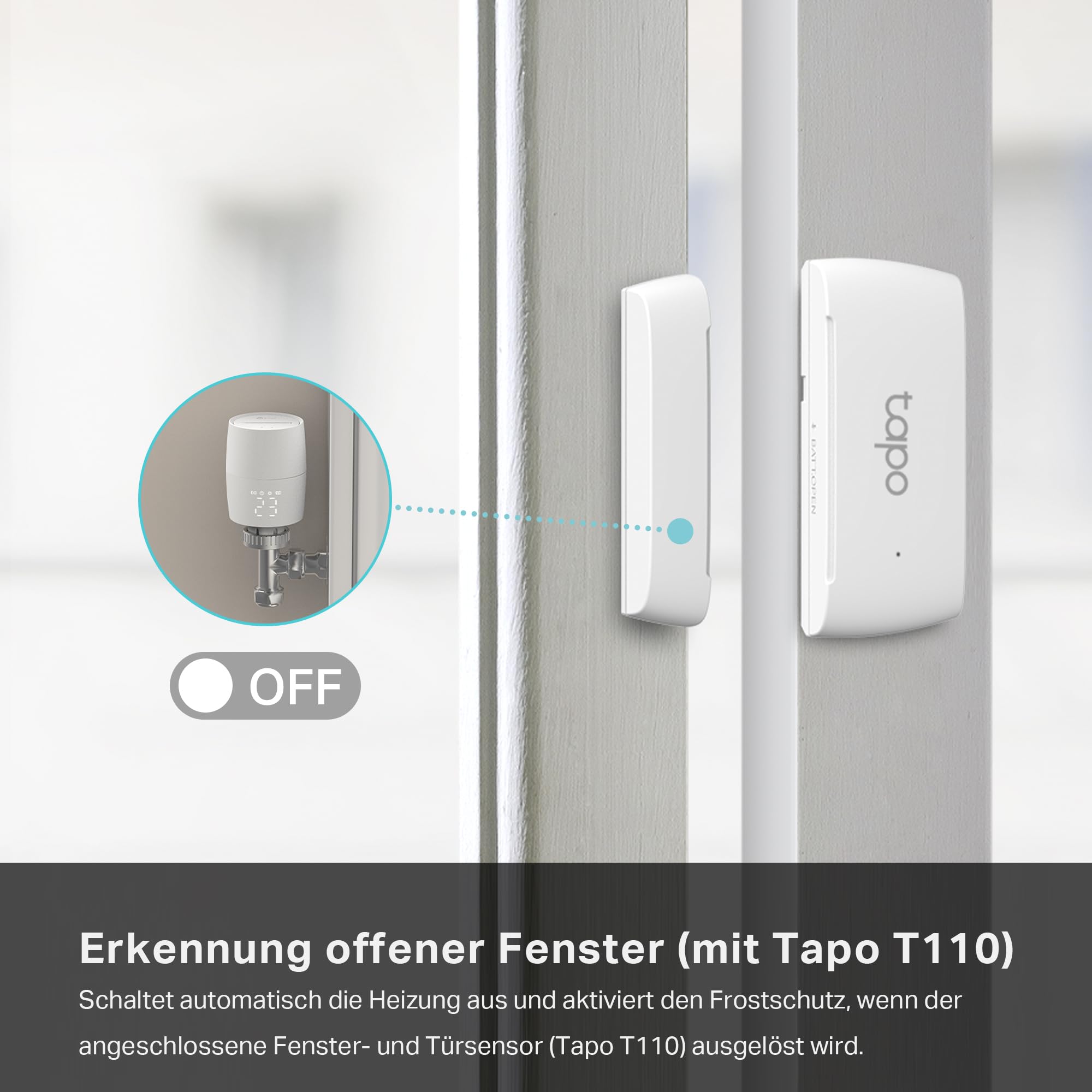TP-Link smartes Heizkörperthermostat - Erweiterungseinheit, benötigt Kasa Hub, Heizungssteuerung (Kasa App, Zeitpläne, Geofencing, Fensteröffnungserkennung), Matter, Alexa, Apple Home