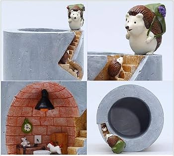 Amazon.co.jp: Diggly ハリネズミ 置物 ハリネズミ 雑貨 鉛筆立て