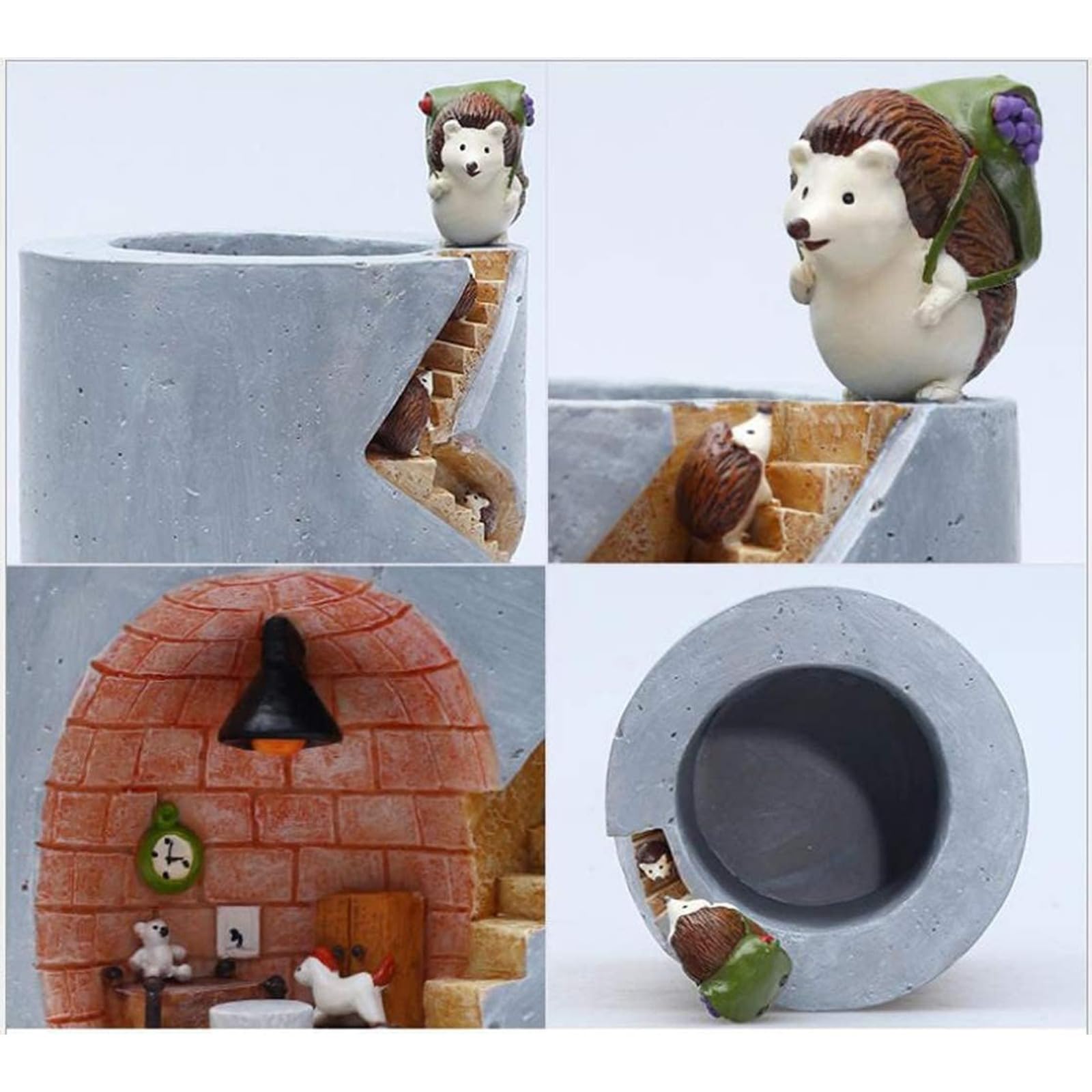 Amazon.co.jp: Diggly ハリネズミ 置物 ハリネズミ 雑貨 鉛筆立て