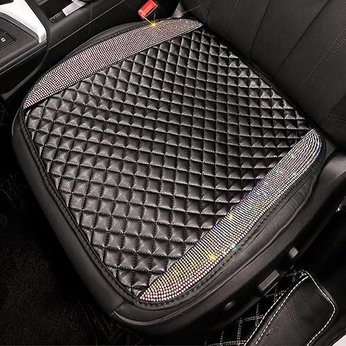 Miniatura 2 de eing Paquete de 2 fundas protectoras de cuero para asiento delantero de automóvil, automóvil, SUV, camión, accesorios interiores para mujeres,