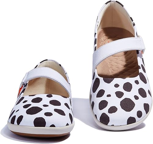 Miniatura 4 de UIN Zapatos planos Mary Jane para mujer, con puntera redonda, informales, ligeros, cómodos, pintados con arte, zapatos de viaje Illites