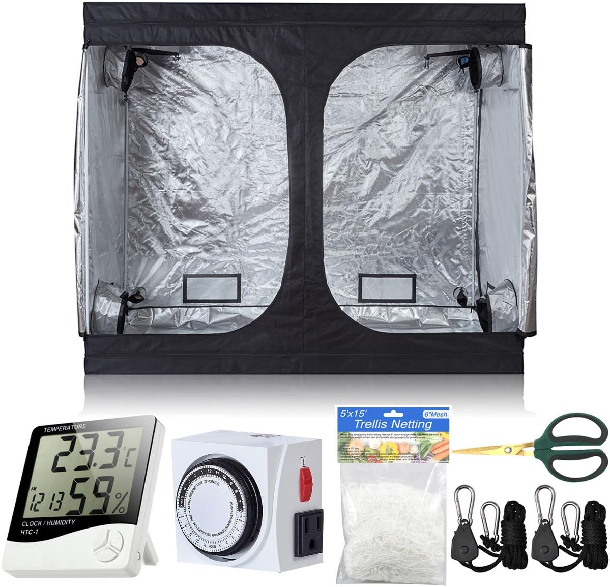 BloomGrow Hydroponics 96''x48''x80'' Indoor Grow Tent with