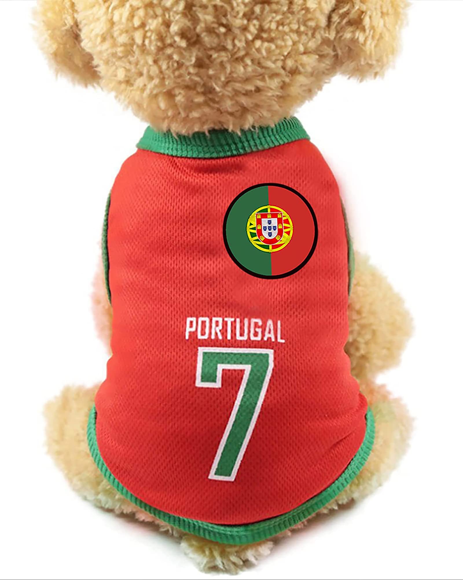 GabeFish Dog World Cup T Shirt Pets Football Jersey Sports Soccer National Team Vest Cat Summer Cool Clothes Apparel Portugal Large