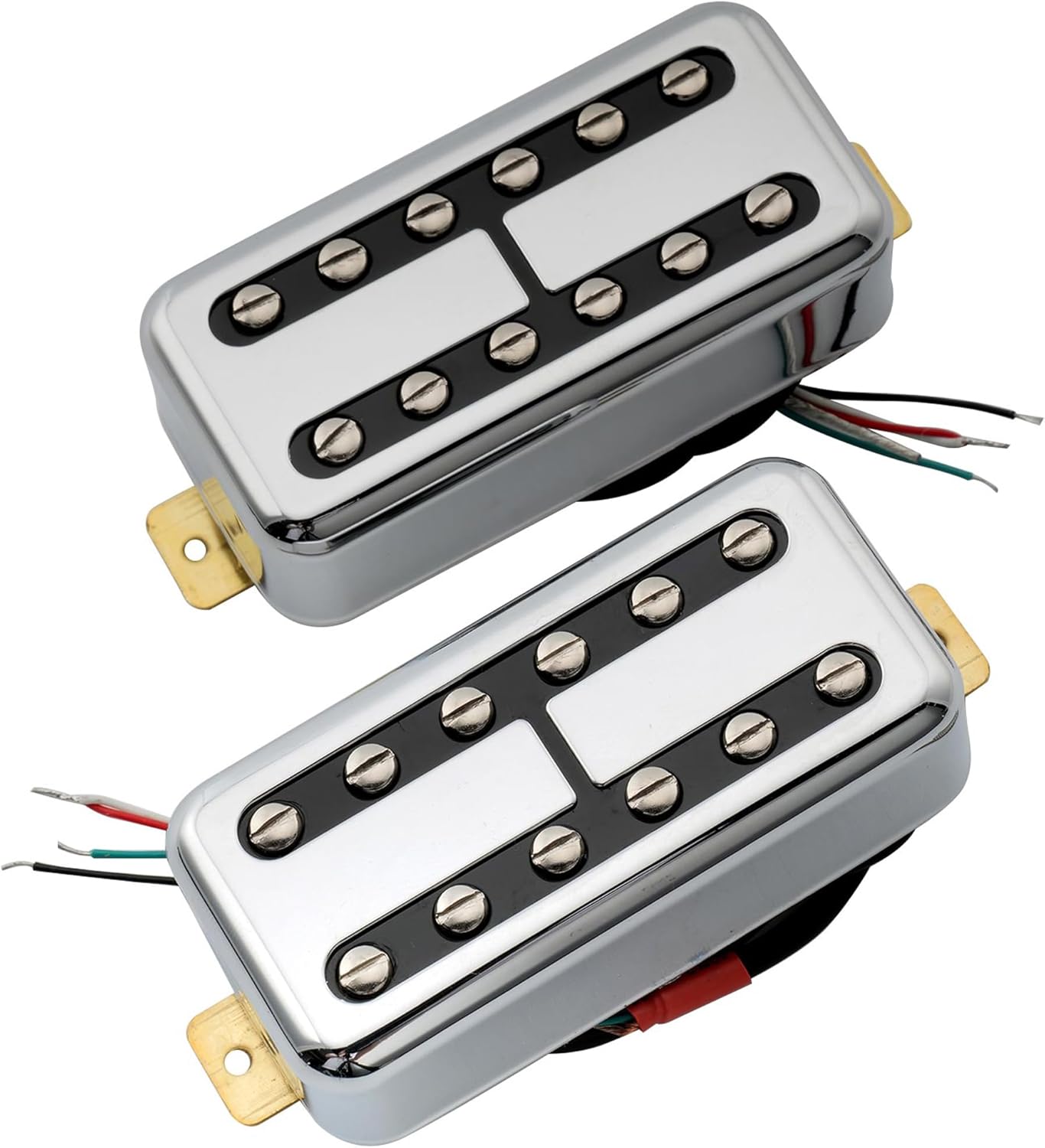 Artec TVFT-A Filtertron Style Alnico 5 Magnet Humbucker Electric Guitar Neck Bridge Pickups Set, Chrome