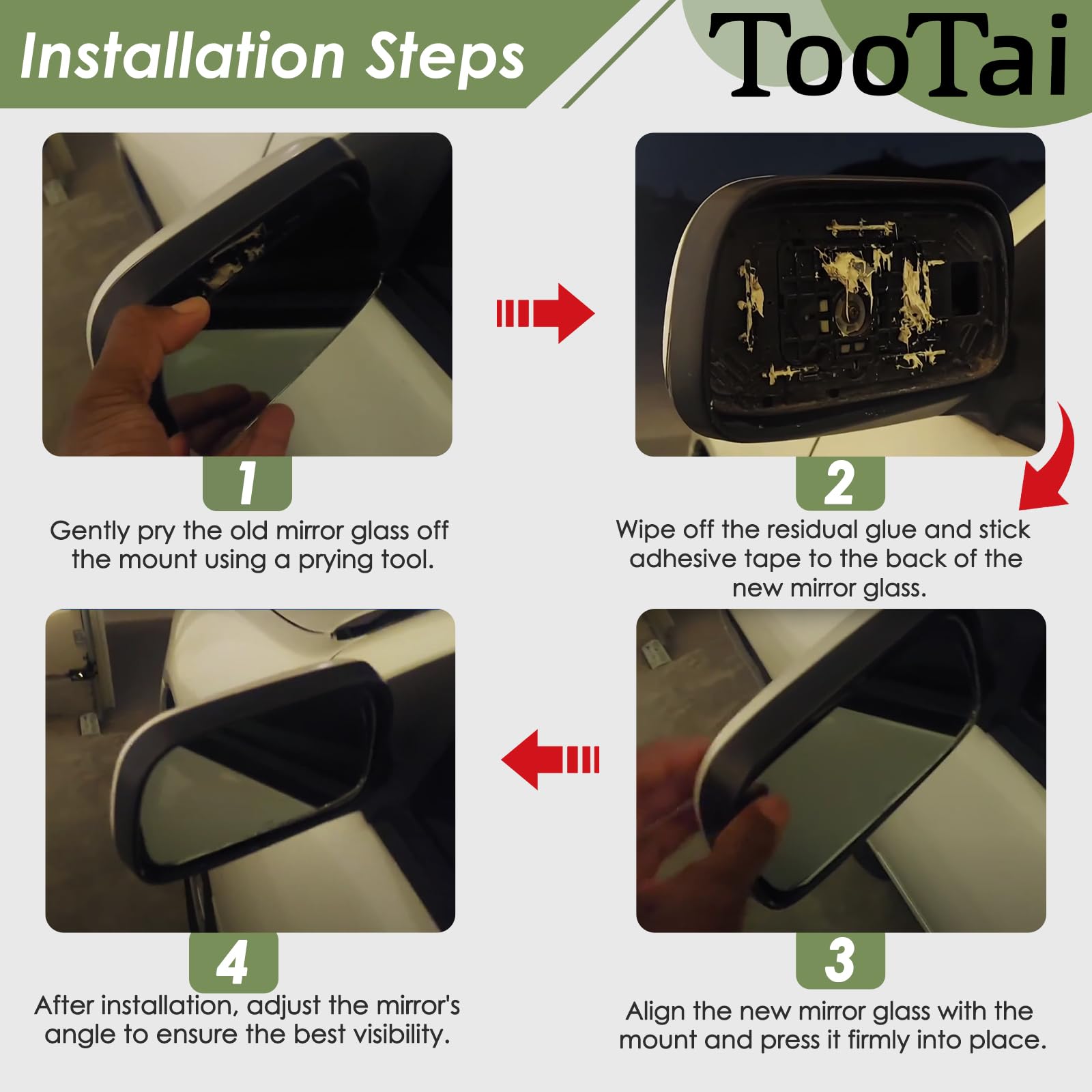 小物 MIRROR INSIDE SA2100M Amazon.com: Tootai Passenger Side Replacement Mirror Glass