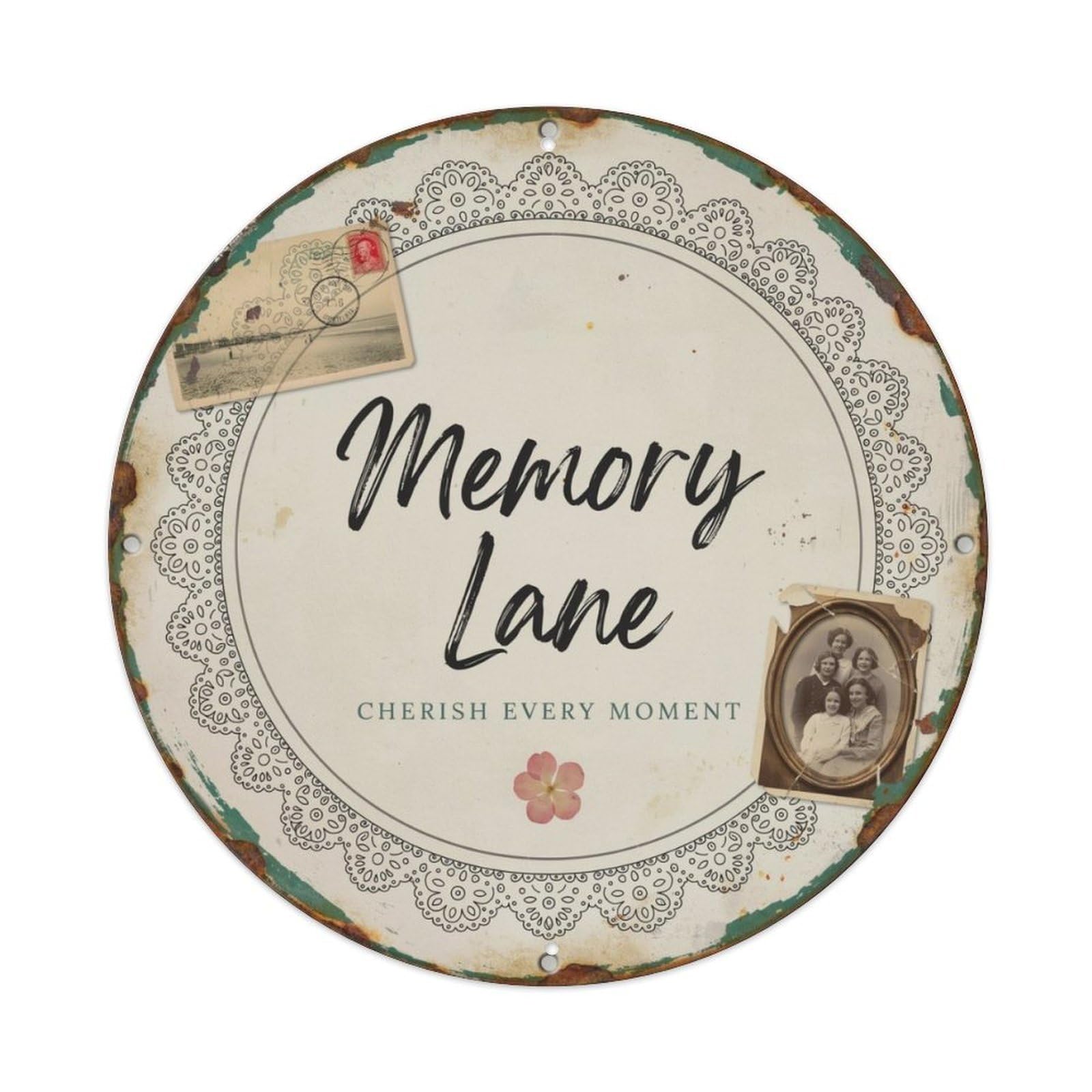 Memory Lane Retro Collage Metal Tin Sign Plaque