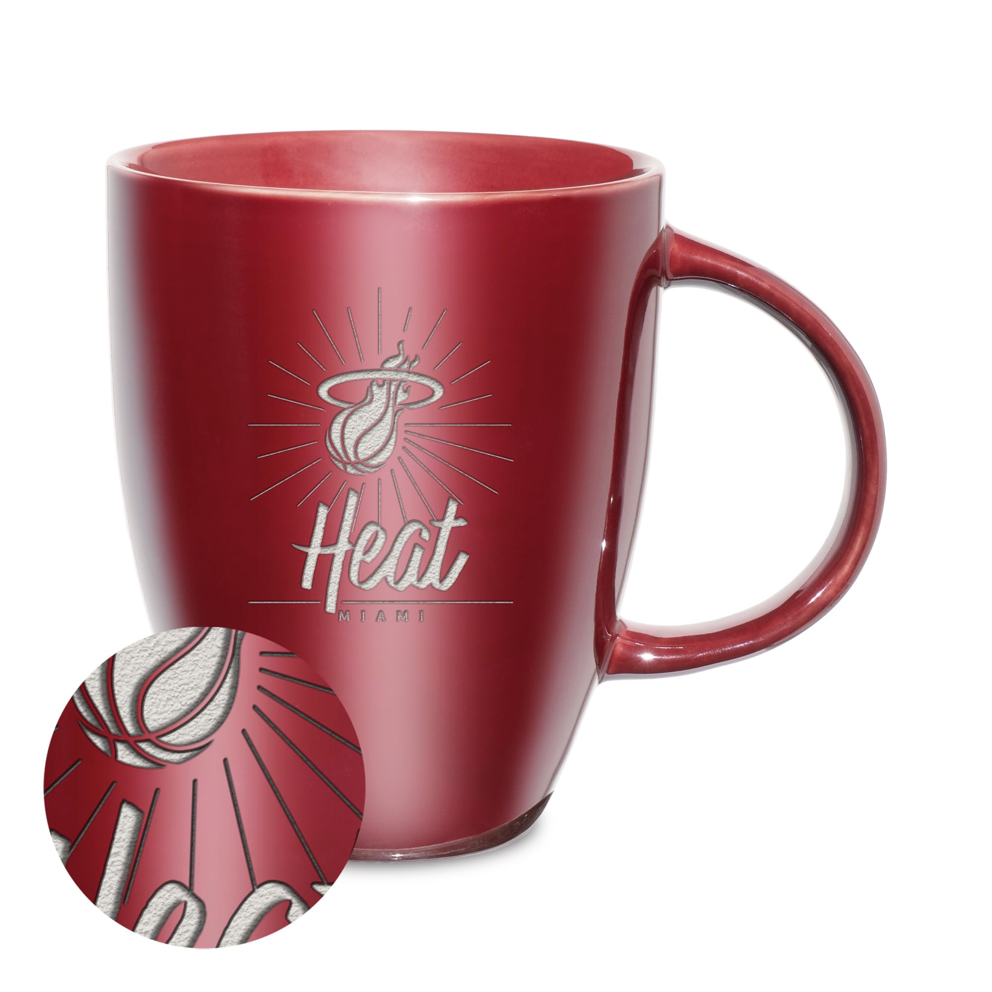 Rico Industries NBA Basketball Chicago Bulls Alternate 1 15oz Laser Engraved Matte Black Ceramic Bistro Mug - for Hot or Cold Drinks