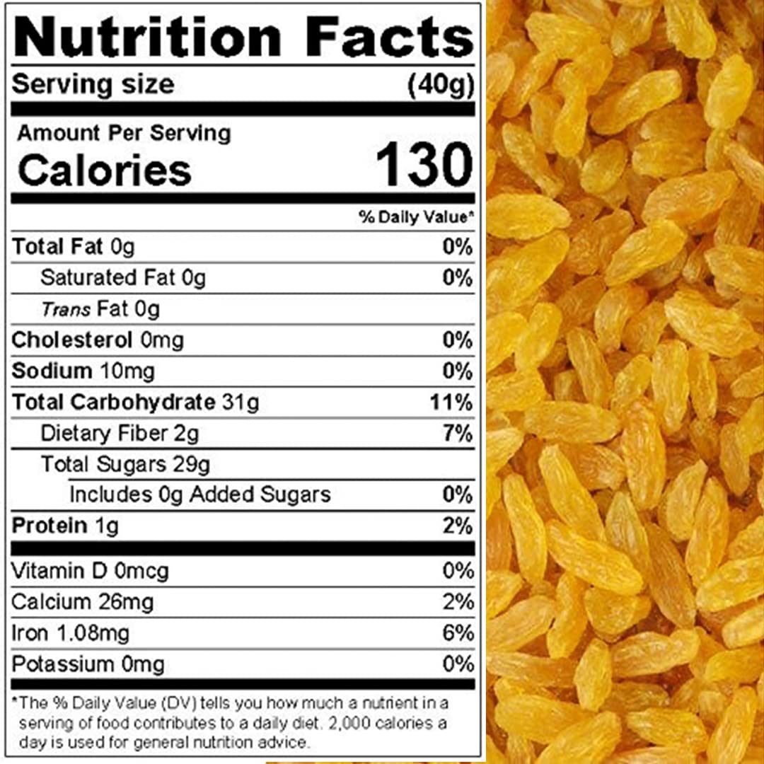 Raisins, Crop year 2024 Fresh Bright Yellow Golden seedless Sun-Dried, Naturally Sweet, Nutritious, Packed in a 10 lbs. (160 oz.) Packed in a box by Presto Sales LLC