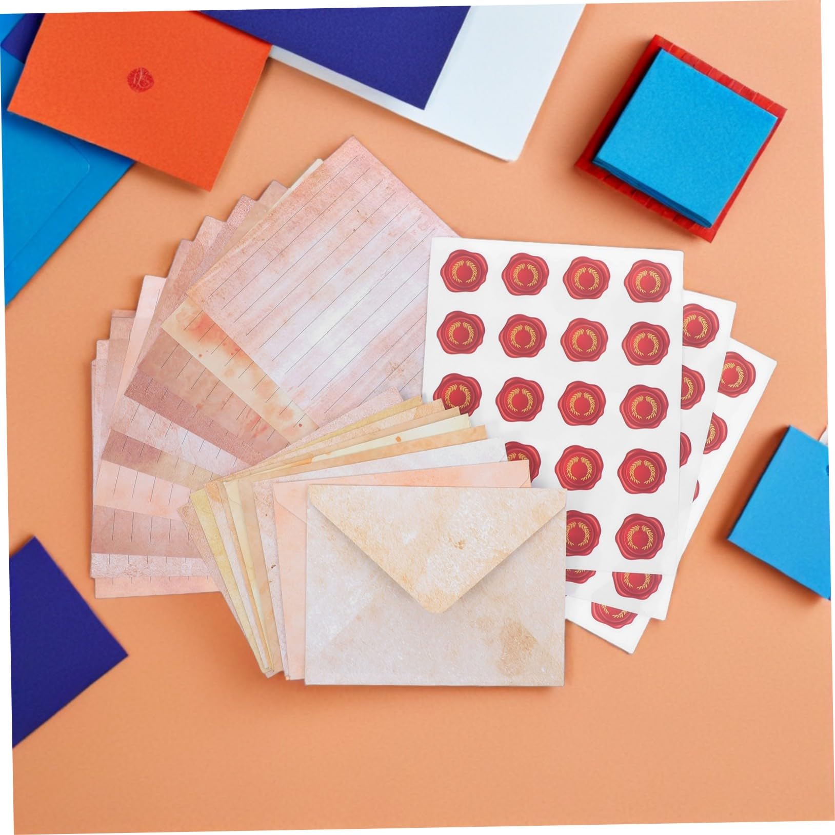 DOITOOL 100juegos Membretes Vintage para Escribir Cartas Kit de Papelería con Papeles y Sobres Juego para Invitaciones y Regalos Estilo Retro y Estético