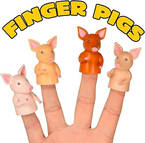 Miniatura 3 de Mcphee Archie Funny Finger Pigs - Juego de 4 marionetas para dedos