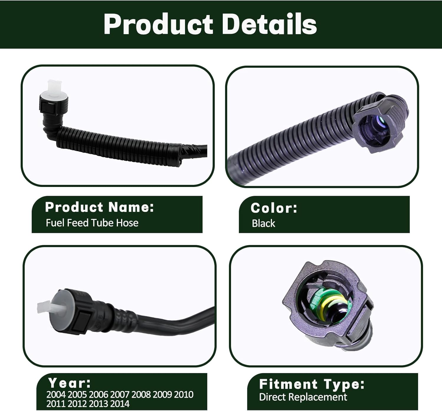 ALEXAPRO Fuel Feed Line Hose Pipe Fit For Chevy Chevrolet Avalanche 1500 Suburban 1500 Tahoe Cadillac Escalade GMC Yukon XL 1500 2004-2014, Fuel Supply Pipe Replace 24100442