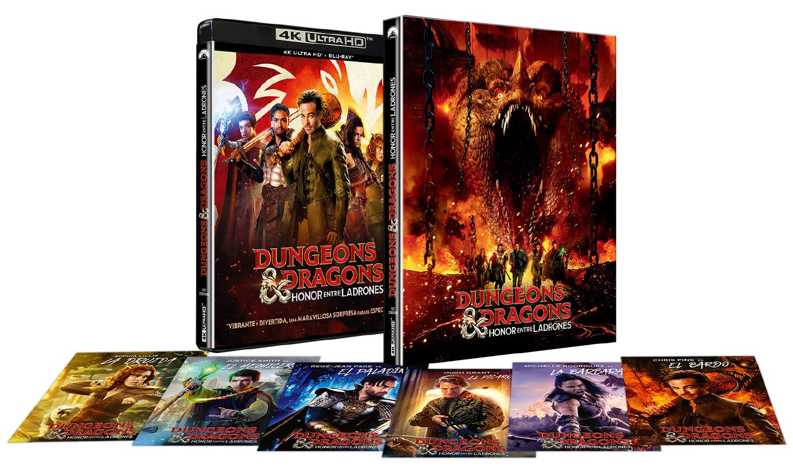Regalo para fans Dungeons & Dragons Honor Entre Ladrones 4K con 6 postales coleccionables y Blu-ray 1