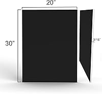 Vista 2 de Tabla de espuma, paquete de 10 tablas de espuma de 20 x 30, tablero de espuma negra, tablero de espuma de presentación, tabla de montaje sin ácidos
