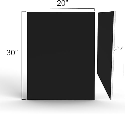 Miniatura 2 de Tabla de espuma, paquete de 10 tablas de espuma de 20 x 30, tablero de espuma negra, tablero de espuma de presentación, tabla de montaje sin ácidos,