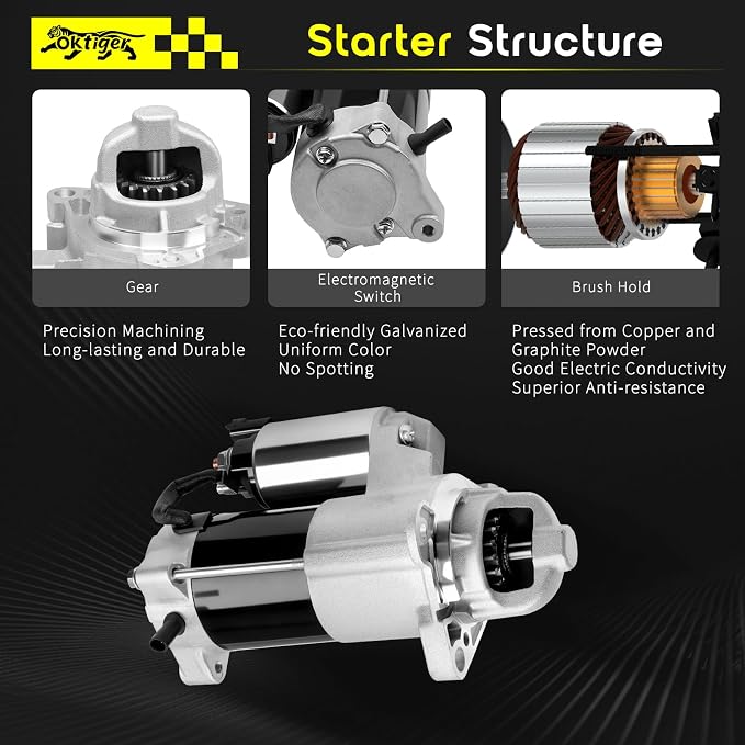 Motor de arranque oktiger para Chevy Malibu y más 12V 1.4KW miniatura 5