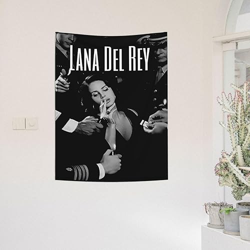 Miniatura 2 de CONCAVER Lana Music Del Singer Rey - Tapiz para colgar en la pared, para dormitorio, habitación, fiesta, decoración interior y exterior, 29 x 37