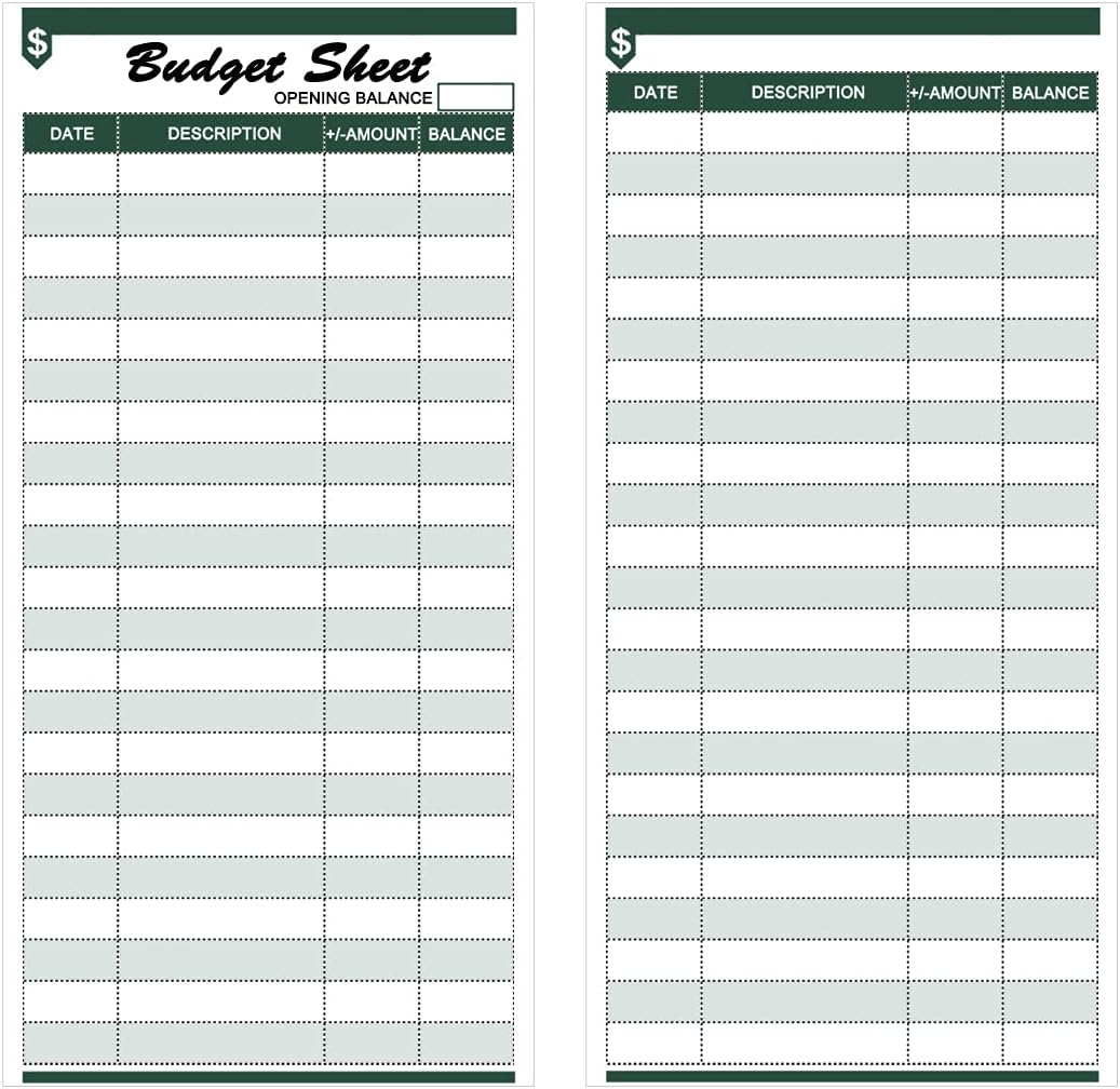 120 Pieces Expense Tracker Budget Sheets Money Trackers for Cash Budget Binder Envelopes Inserts and Budget Planner(6.42 x 3.15 inches) (Green) : Office Products