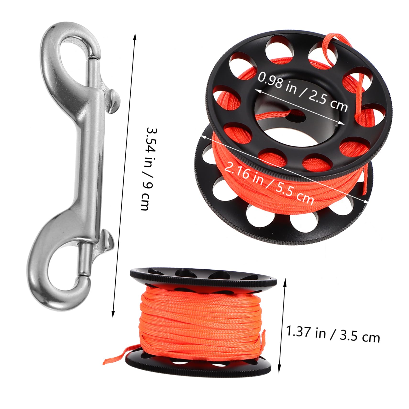 NAMOARLY Outdoors Gear Diving Reels Aluminum Alloy Wire Wheel Anti-Winding Device Smooth Surface for Scub