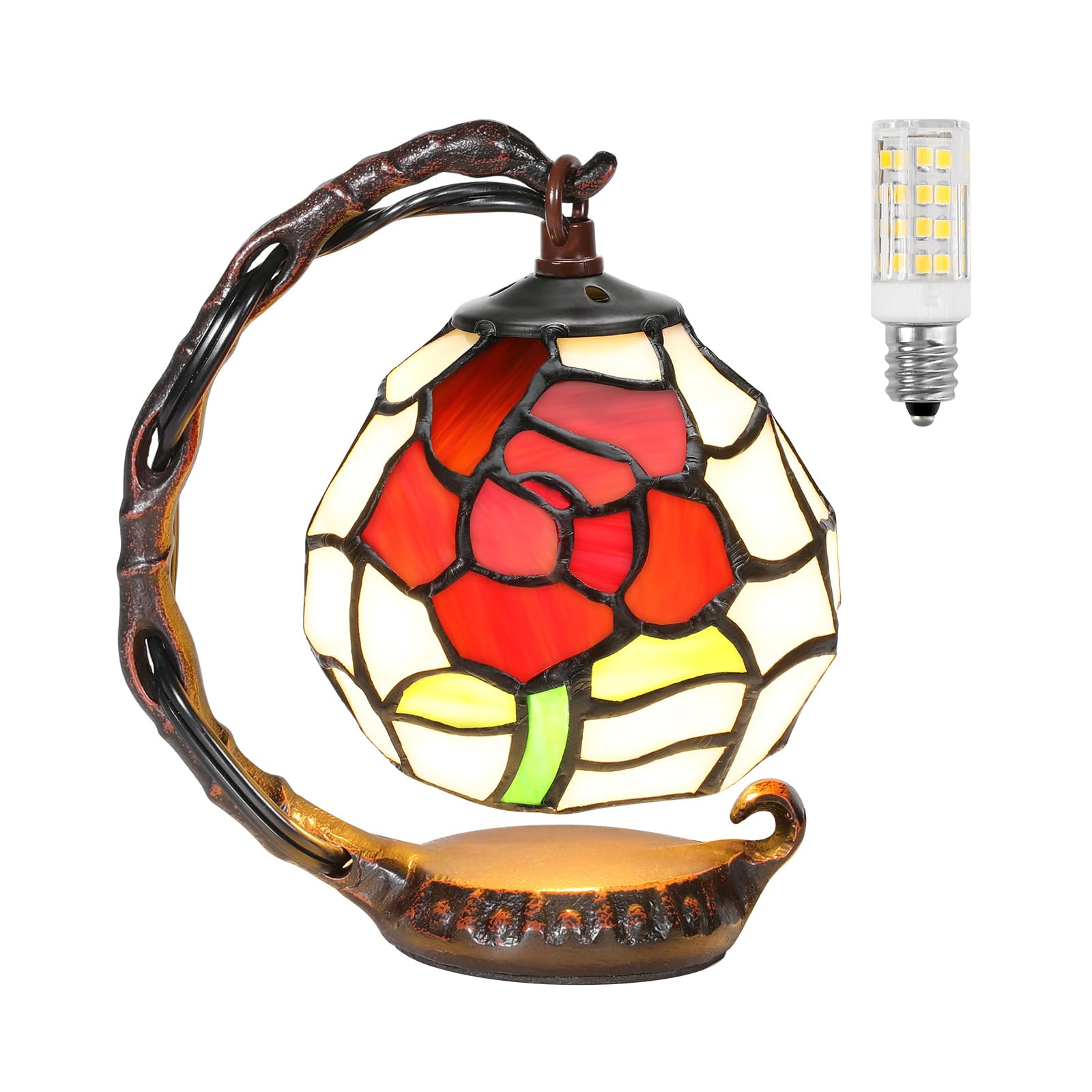Stained Glass Plant Series Table Lampnull