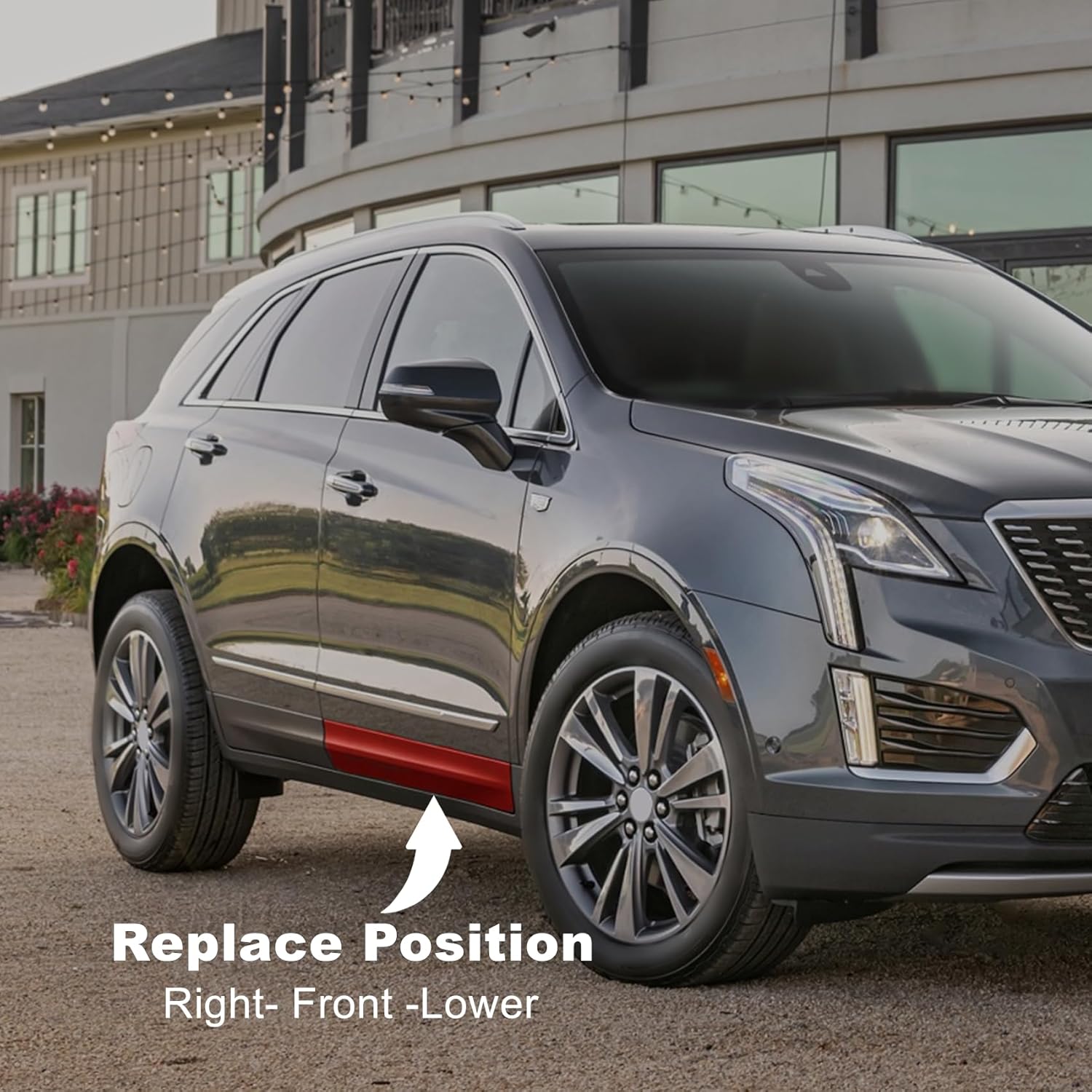 Front Lower Right Passenger Side Black Door Trim Molding Panel Fit for Cadillac XT5 2017 2018 2019 2020 2021 2022 2023 2024 2025 Replace for 85617327