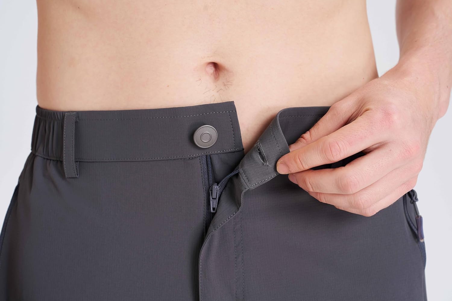 Men's 10 Inch Hiking Shorts with 5 Zipper Pockets Lightweight Quick Dry Chino Casual Work Golf Athletic Summer