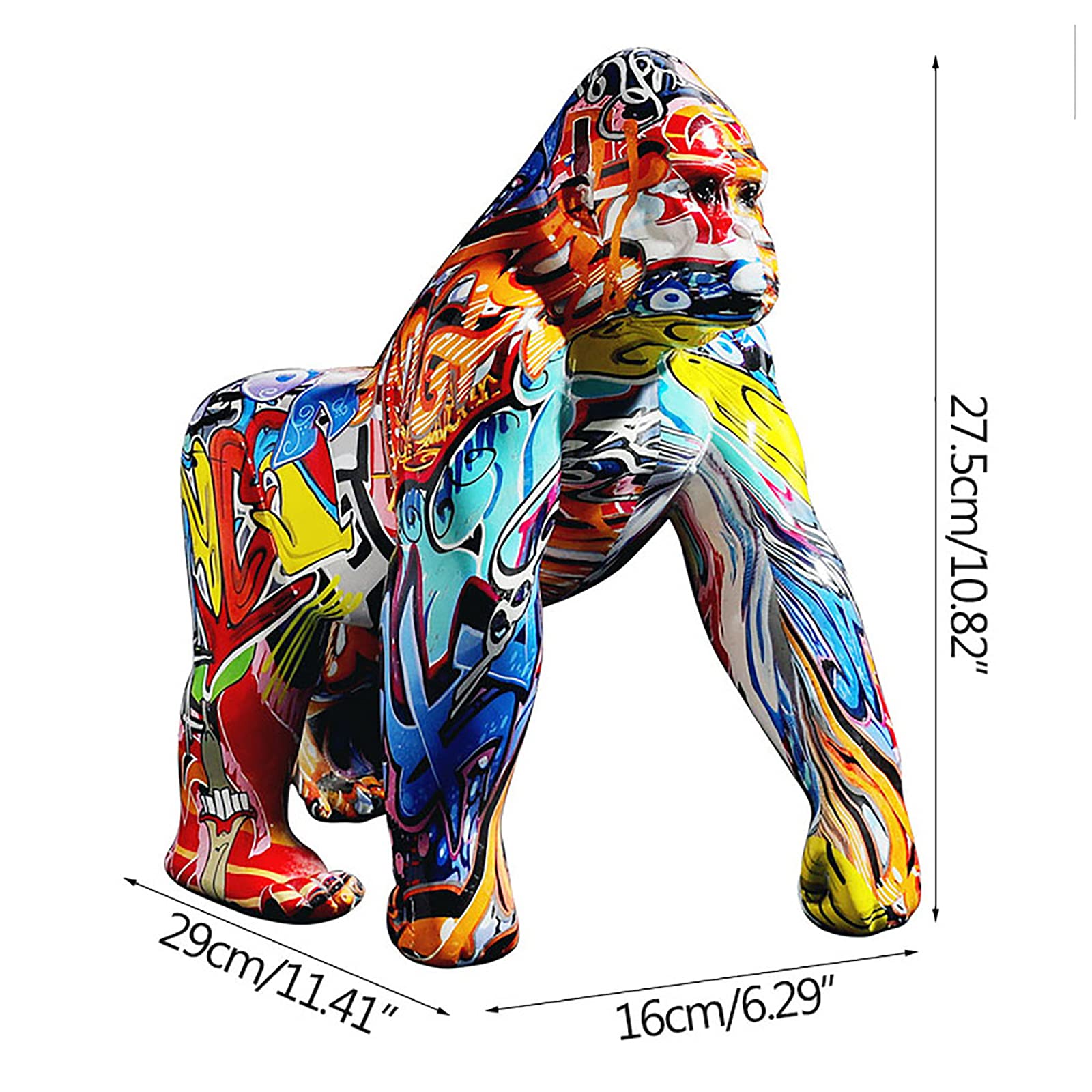 カラフルなグラフィティゴリラ像 Amazon.co.jp: カラフル ゴリラ 人形,第 キングコング 彫像