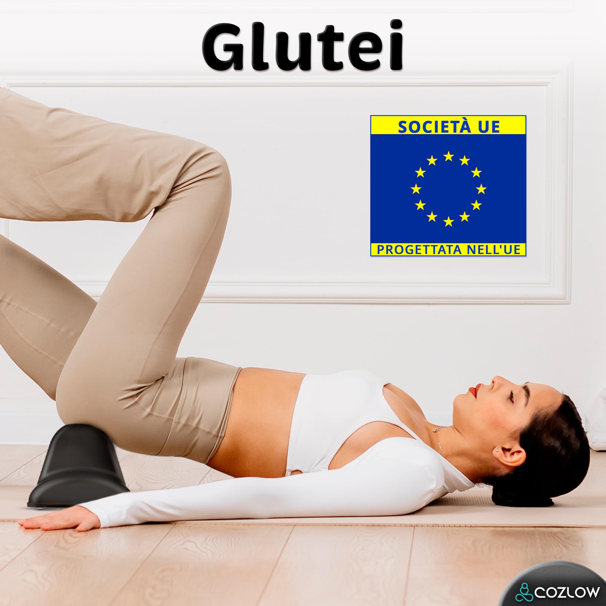 Strumento per massaggio con rilascio dello psoas - Nero - Barella per muscoli flessori di schiena e fianchi - Massaggiatore per tessuti profondi con punto trigger per alleviare il dolore - di Cozlow