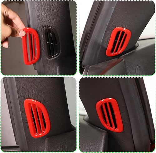 Miniatura 6 de LLKUANG Marco de salida de aire acondicionado de coche A-Pillar compatible con Chevrolet Corvette C6 2005-2013, salida de aire de coche ABS,