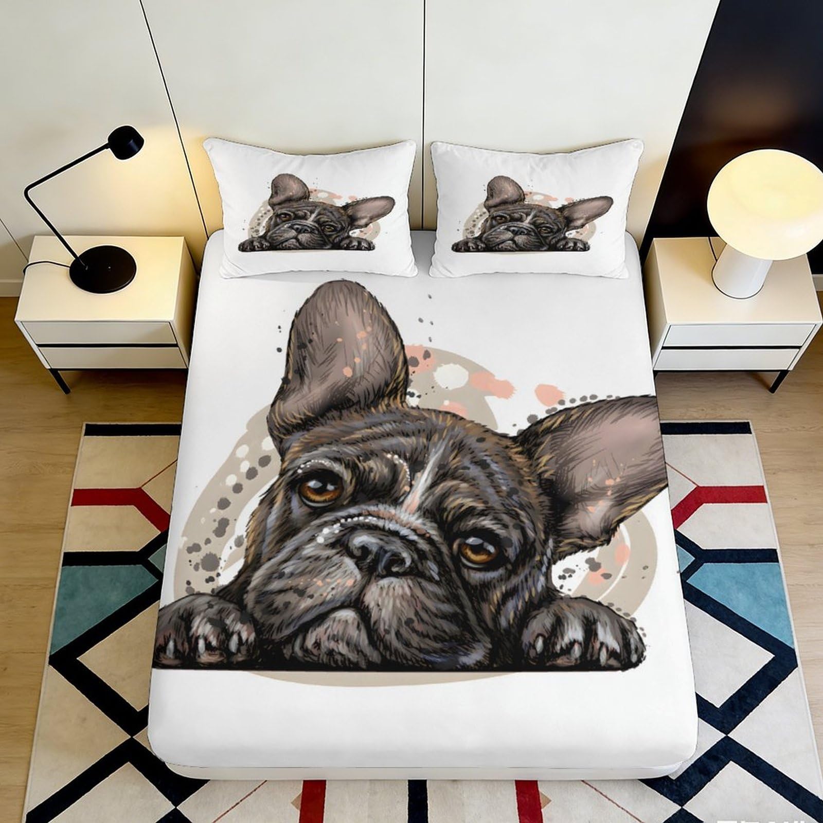 3D Printed Cool Monkey Fitted Sheet Microfiber Deep Pocket Anti-Slip Bedroom Decor Cool Monkey Mattress Fitted Cover 160x200x25cm
