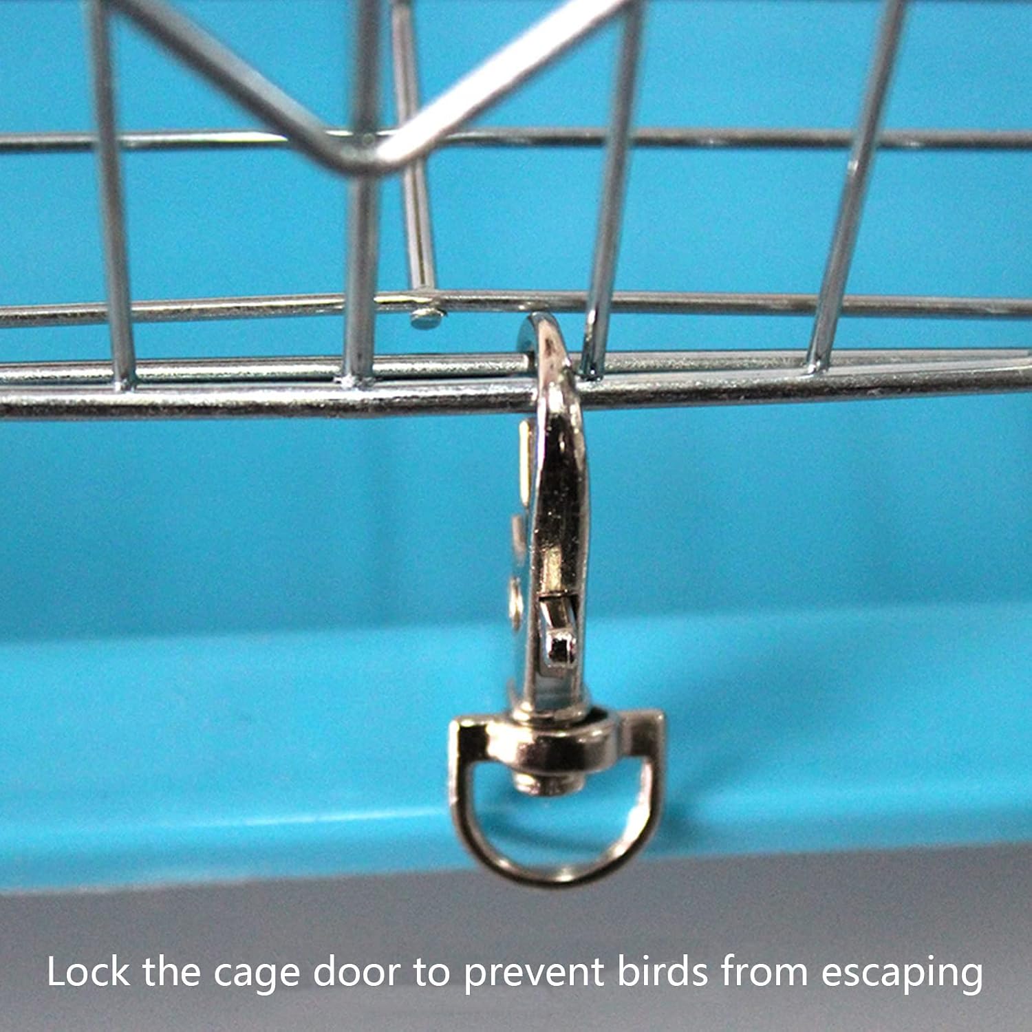 Cage Door Metal Hooks for Wire Doors Cages of Hamster Squirrel Bird Quail 20 Pieces Cage Replacement Door Hooks for Bird Clips image 3