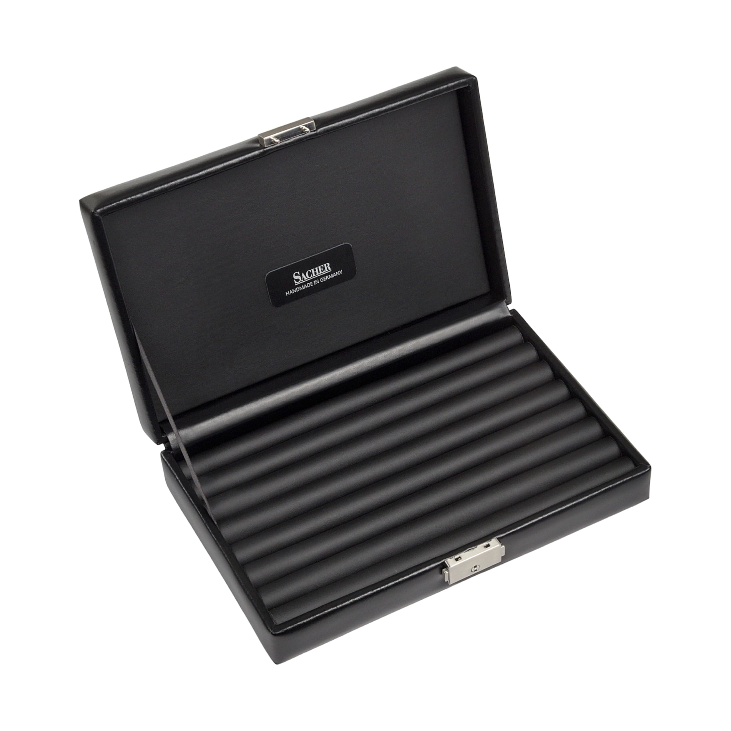 SACHER Estuche para anillos negro exclusive/negro (piel)