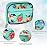 Serfeymi Weekly Travel Pill Organizer Pill Case for Purse with Removable 7 Day Pill Box, Fashionable Travel Medicine Organizer Pill Container for Medicine, Vitamin, Supplement - Bloom 01 + Green 01