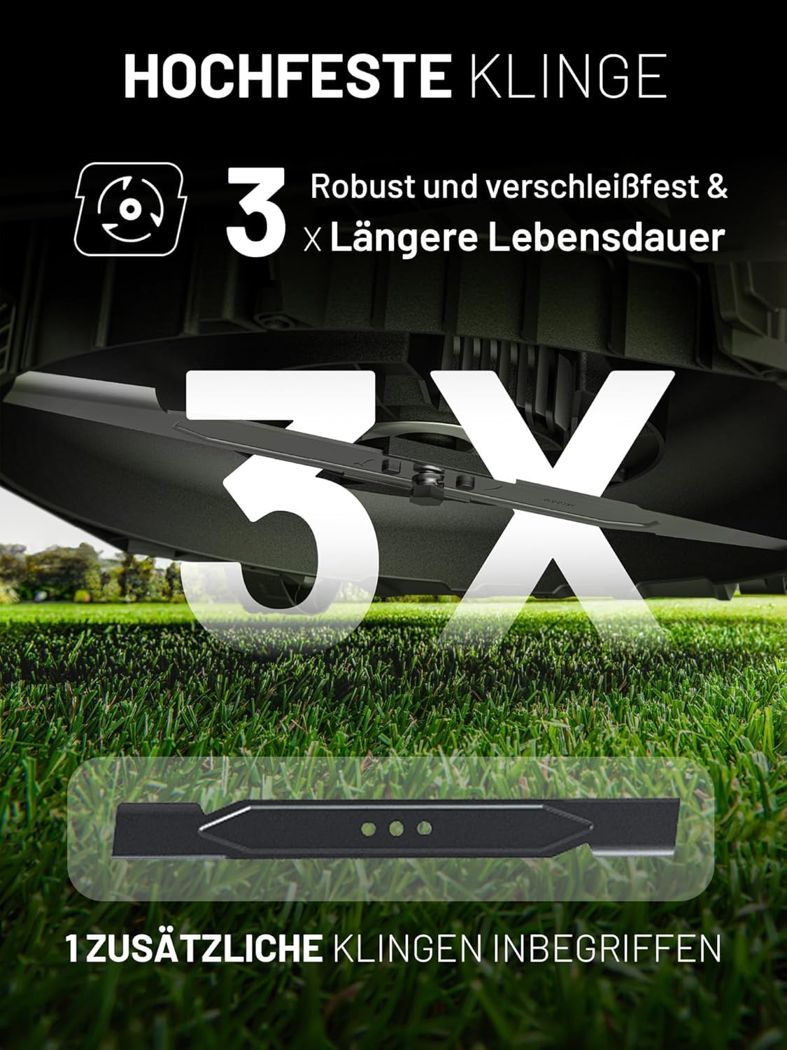 Litheli Akku Rasenmäher 5,0Ah, 20V/33cm Schnittbreite, bis 300 m², 35L Fangkorb, 25-65 mm Schnitthöhe, inkl. 5,0 Ah Akku