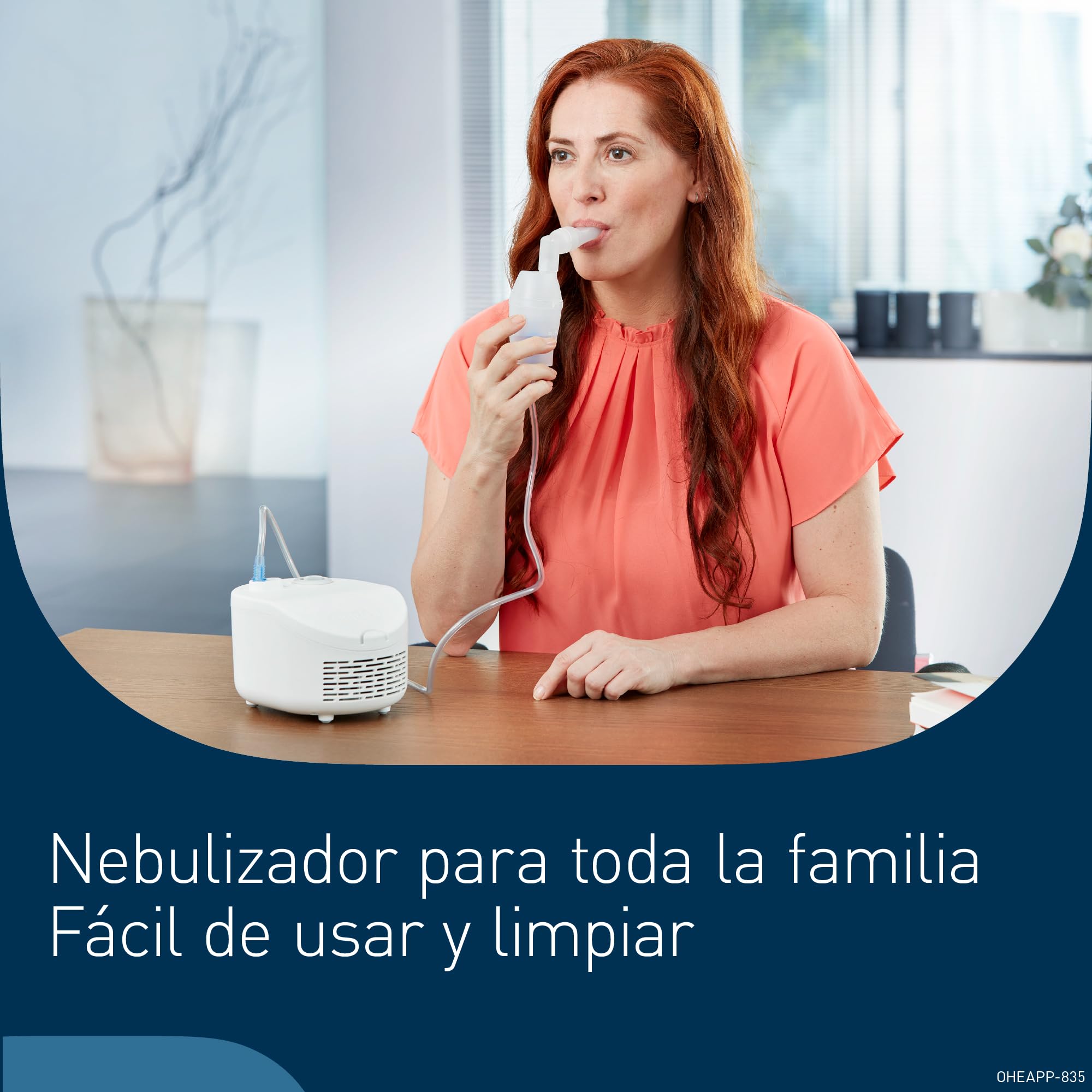 OMRON X101 Nebulizador portátil para adultos y niños. Fácil de usar y limpiar. Nebulizador para el tratamiento efectivo de enfermedades respiratorias como asma, resfriados y alergias