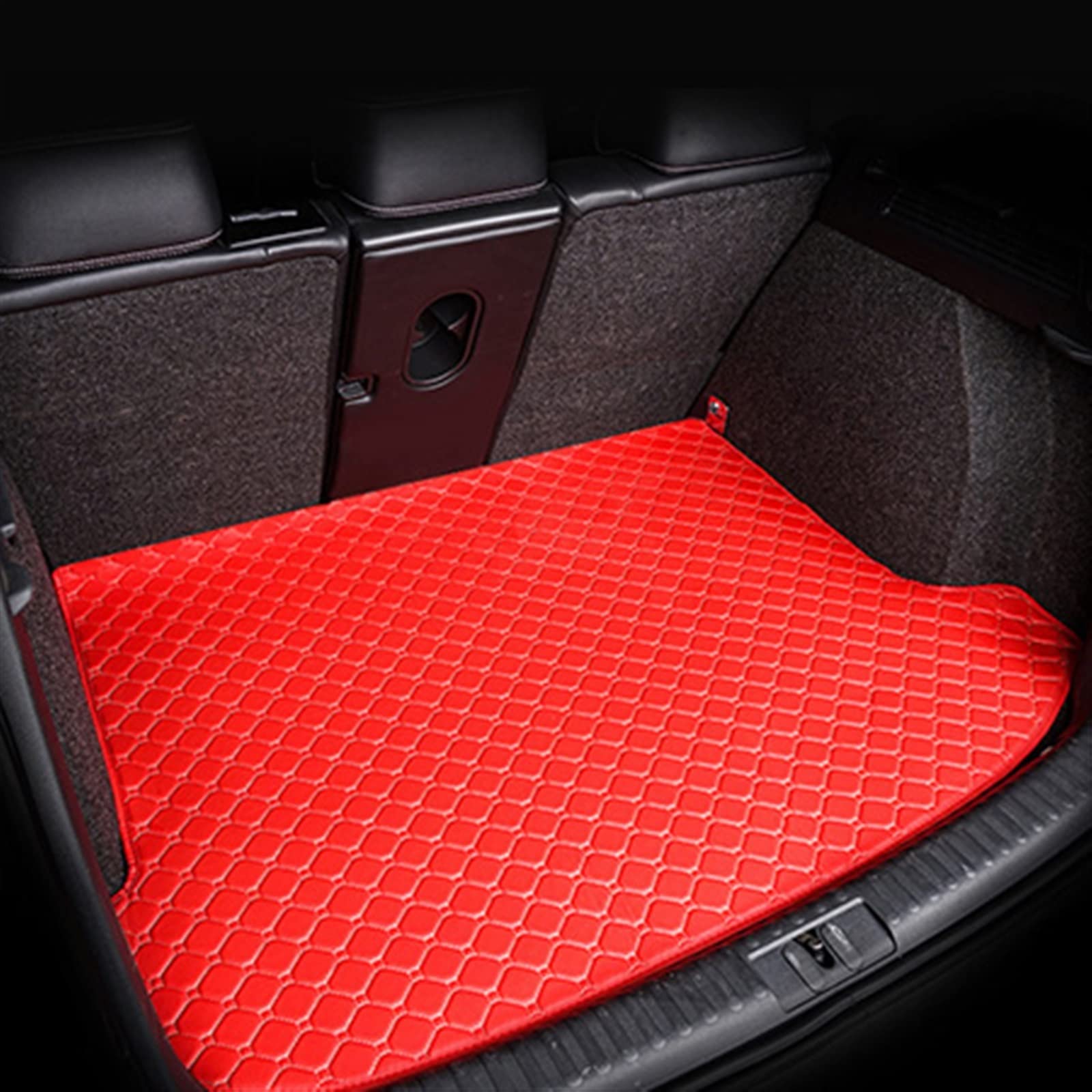 Personalizzato Per Land Per Rover Per Range Per Rover Per Velar 2017-2020 In Pelle Tappetini Bagagliaio Di Un'auto Posteriore Del Tronco Tappetino Vassoio Tappeto Protettivo Bagagliaio(Rosso,B)