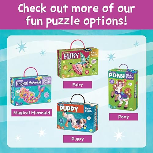 Miniatura 6 de Peaceable Kingdom Rompecabezas de piso de unicornio brillante, 1 EA