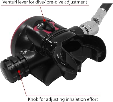 SK100 Scuba Regulator Set - Scuba Diving Regulator - Dive Regulator Set with Hose, Piston First Stage, Aluminum Second Stage