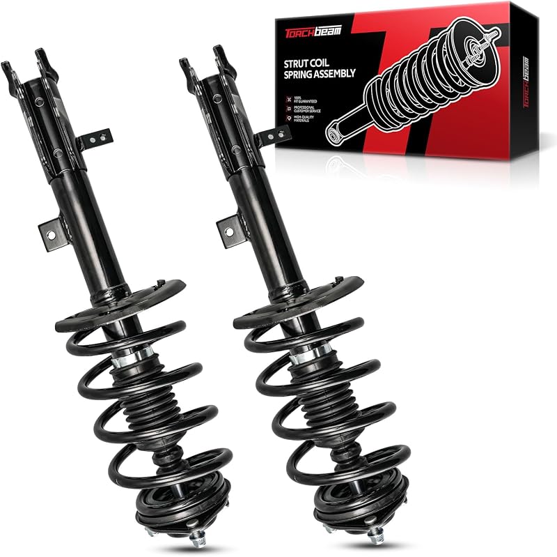 Conjunto de amortecedores dianteiros completos Torchbeam com molas para Jeep Compass e Patriot 2007 a 2010 – Par