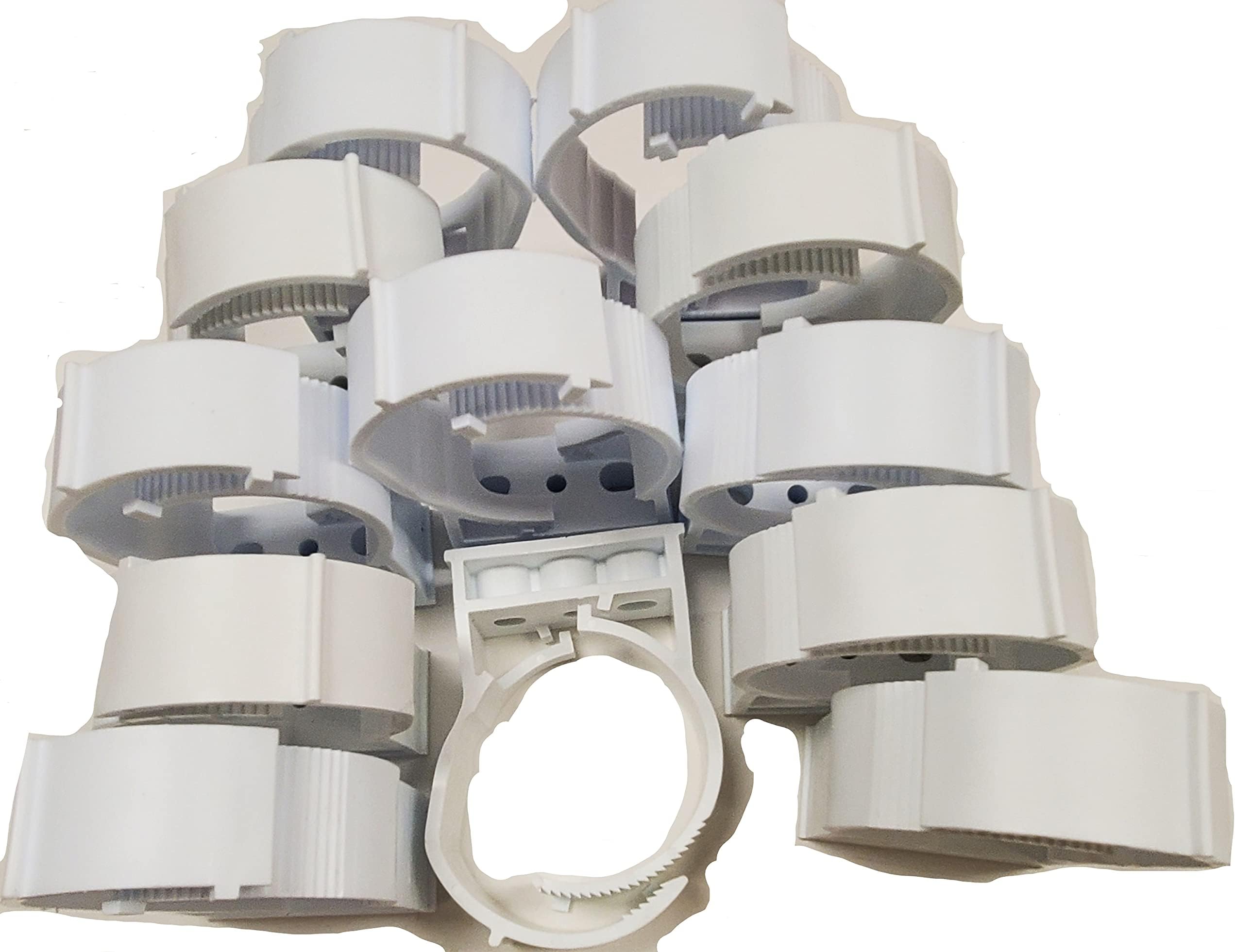 Snap N Strut Qty 12 White PP Pipe Hanger For 3 Inch EMT Conduit And Copper, And Sched 40 Pipe