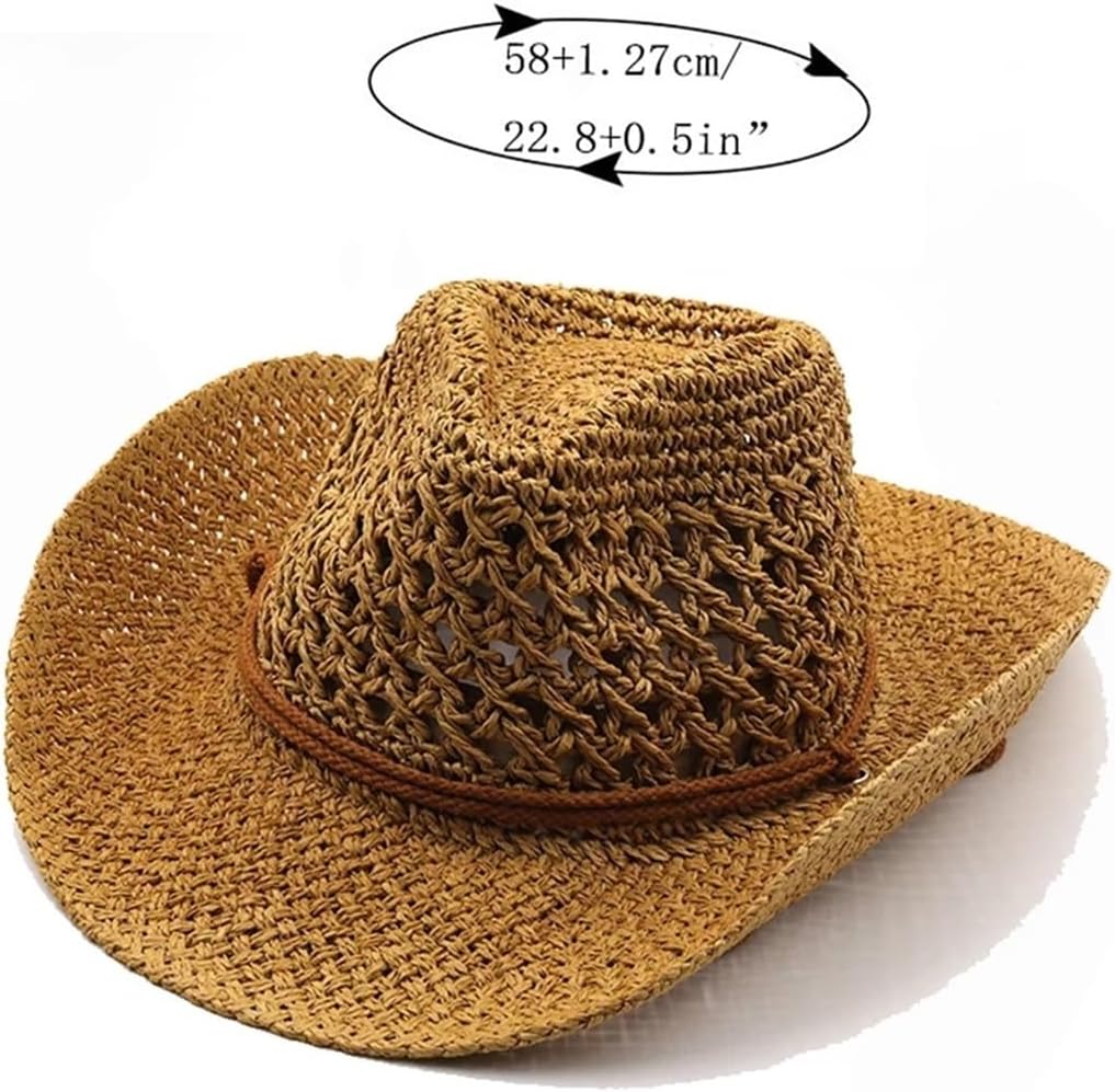 Hollow Out Sun Shading Big Eave Cowboy Hat, Spring And Summer Beach, Outdoor Protection