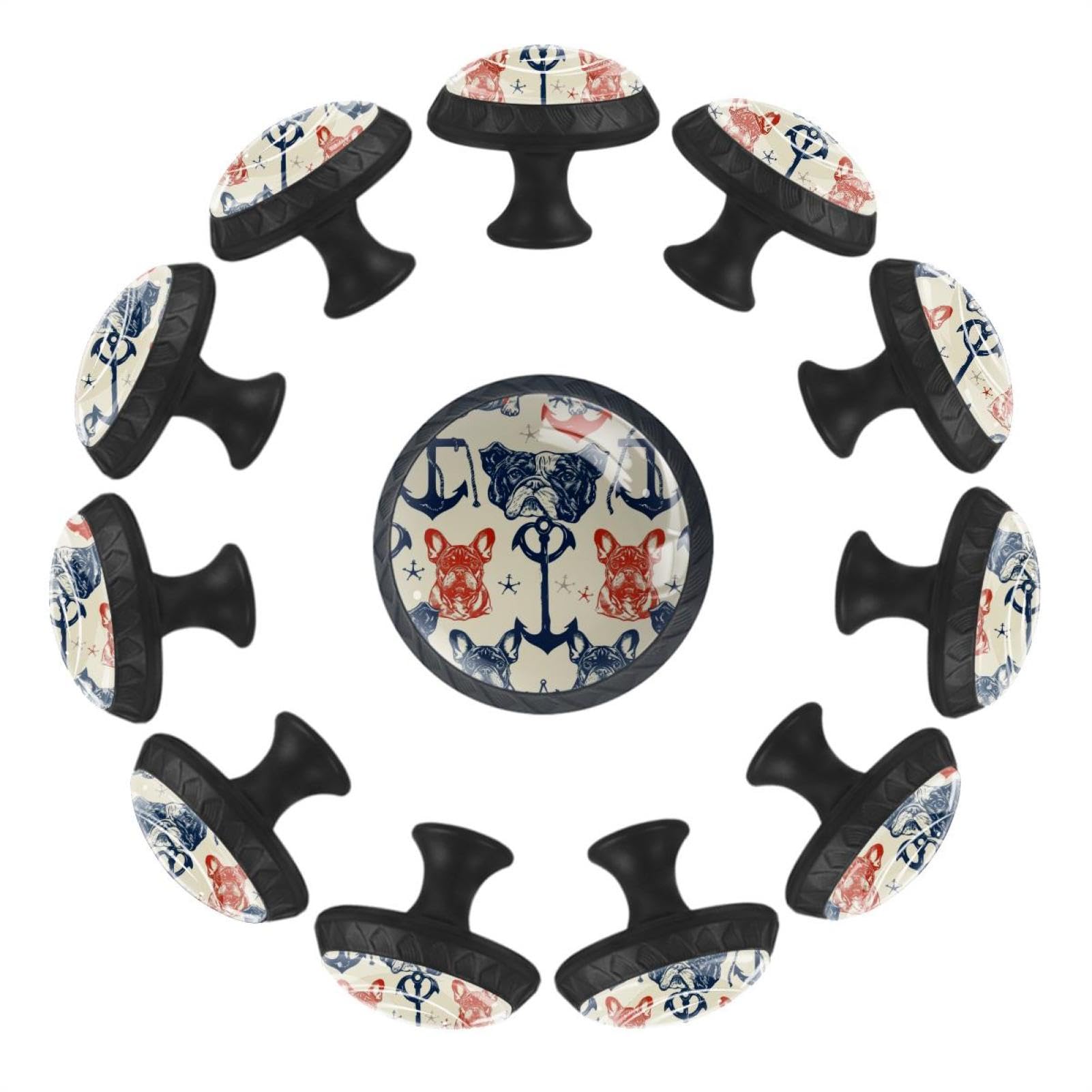 Bouton de tiroir en verre de cristal lot de 12 boutons meuble bouledogue tendance et durable