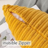 Vista 349 de UGASA - Juego de 2 fundas de almohada de terciopelo a rayas, funda decorativa para cojín con cremallera oculta para el hogar, sofá, dormitorio