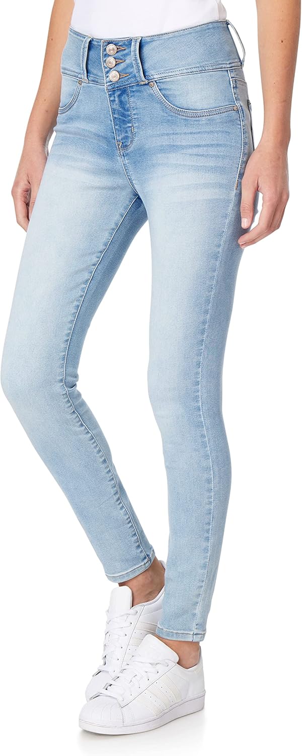 WallFlower Women’s Sassy Skinny High-Rise Insta Soft Juniors Jeans (Standard and Plus)