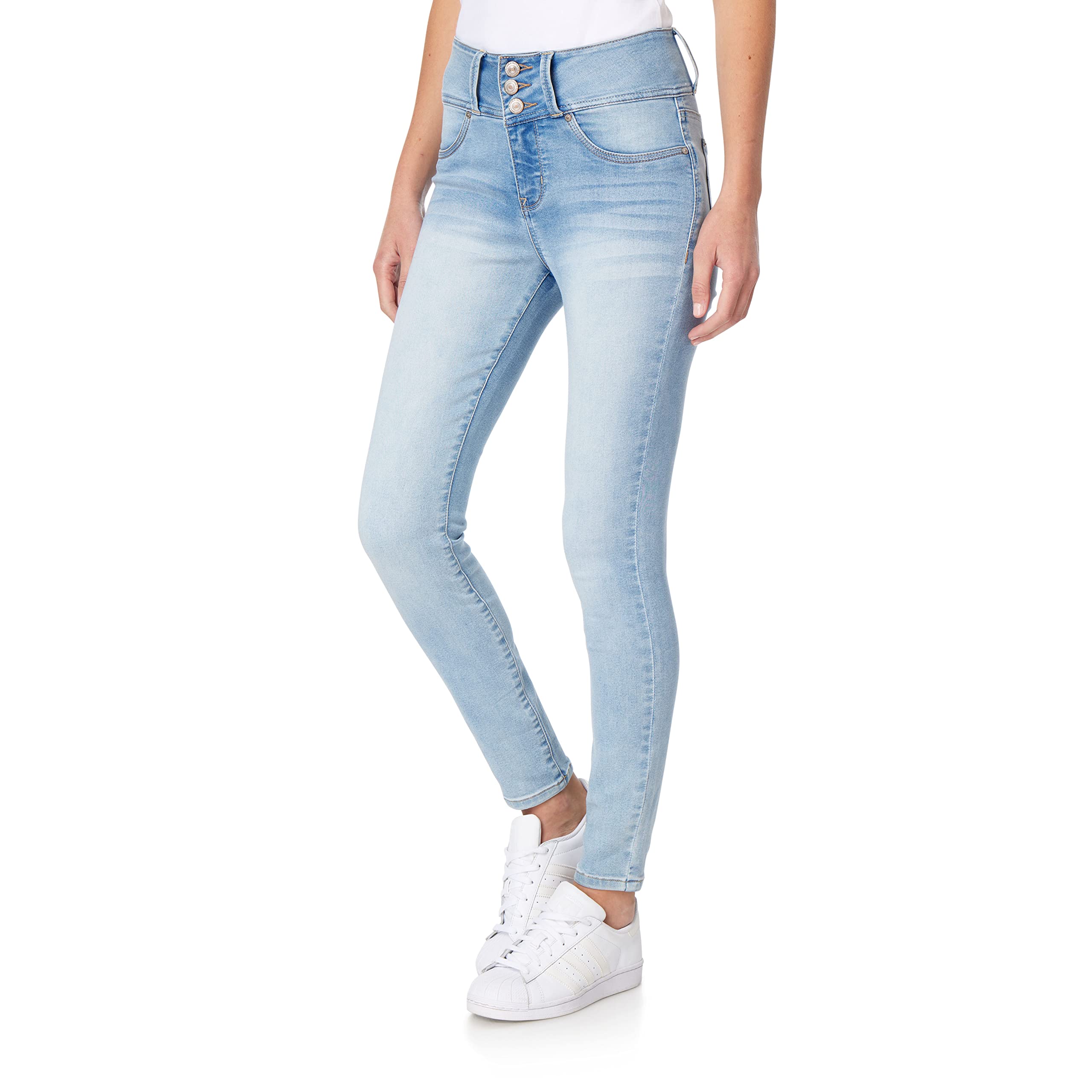 WallFlower Women's Sassy Skinny High-Rise Insta Soft Juniors Jeans (Standard and Plus)