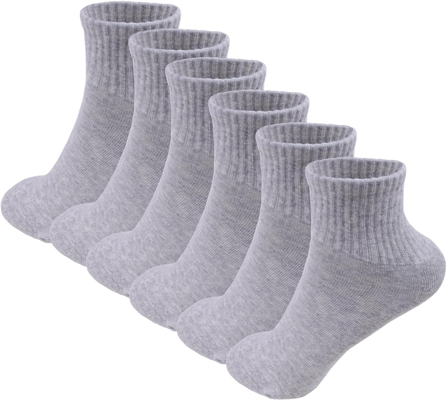 TZ Promise 6 Pack-Women's Athletic Quarter Ankle Low Cut Cotton Socks Cushioned Sports Running