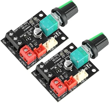 DC Brushless Motor Speed Controller Module, 8-24V Wide Voltage Input, 5A 60W 120W, PWM Precision Speed Control for DIY Cooling Fans, Computer Case Fans & Motor Modification 2 PCS