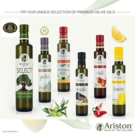 Ariston Aged Balsamic Vinegar of Modena, Traditional Flavored, 16.9 Fl Oz | Organic Gourmet Italian Vinegar, Oak Barrel Aged, Perfect for Salads, Pasta & Finishing Dishes, No Added Sugar, Vegan