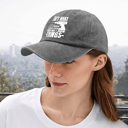Vista 5 de Dad Hats That's What i do i fix Stuff and i Know Things Dad Hats, Funny Baseball Cap for Women