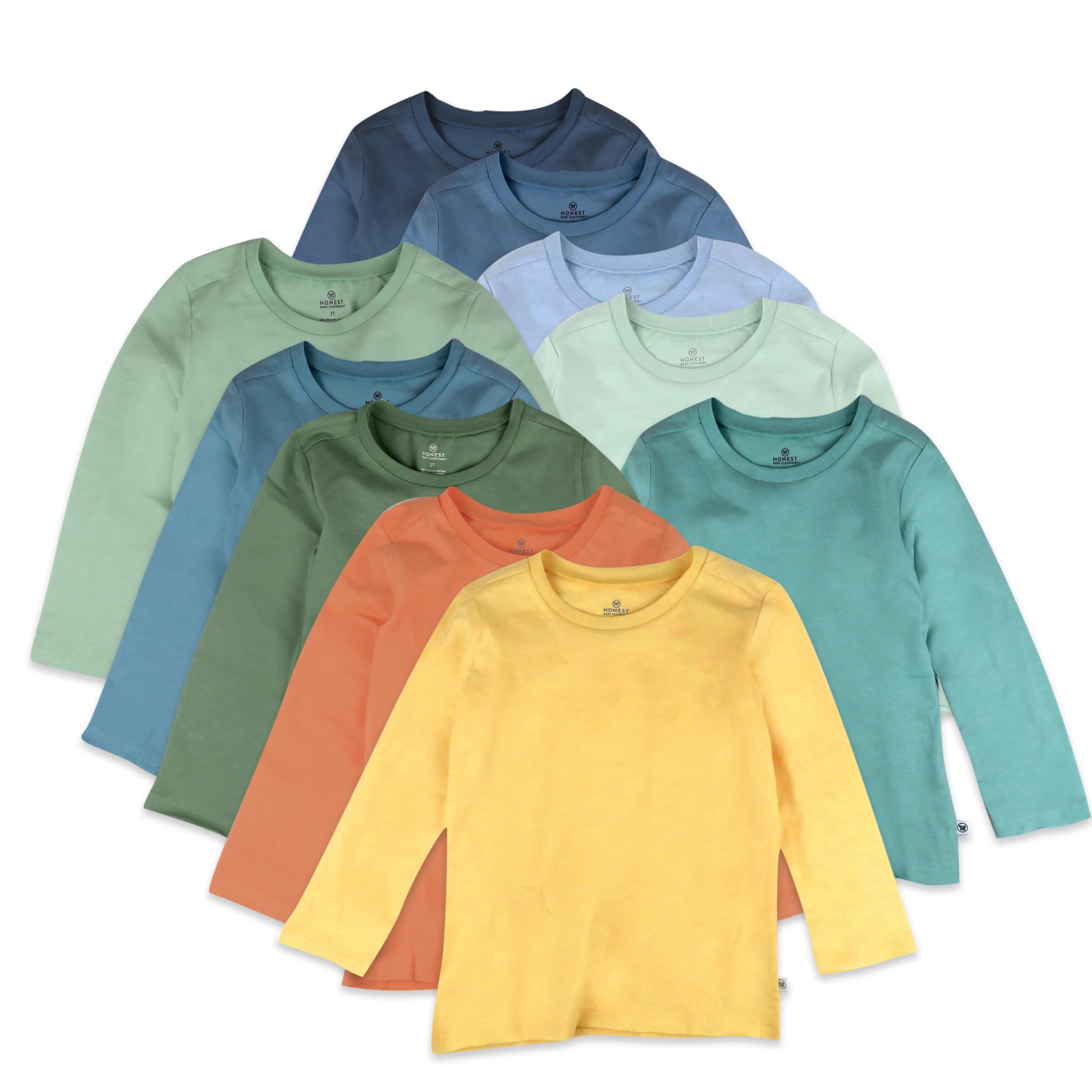 HonestBaby Baby Long Sleeve T-Shirts (10-Pack)